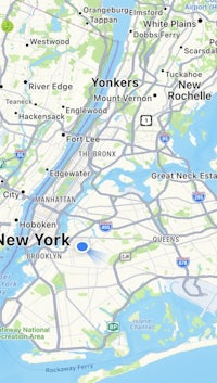 a map showing the location of new york city